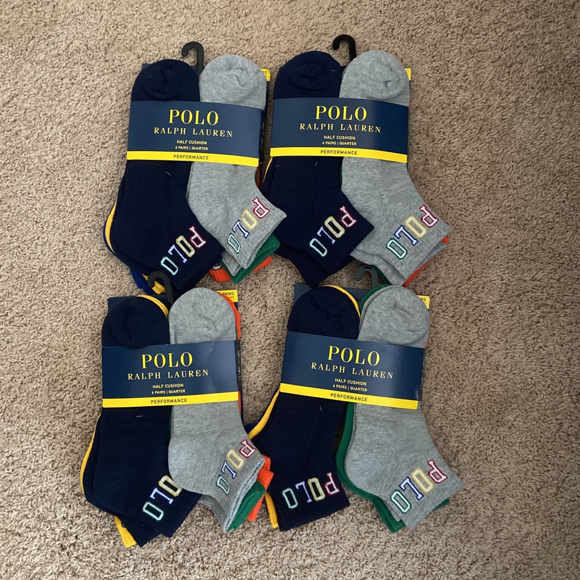 24 Pairs polo Ralph Lauren Men’s Socks Large Ankle