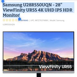 Samsung 28inch Monitors 4K