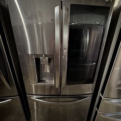 LG 3 Door Black Stainless Steel Instaview Refrigerator