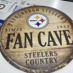 Steelers “FAN CAVE” Wall Hanging