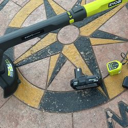 RYOBI ONE+ 18V 10 in. Cordless Battery String Trimmer/Edger with 2.0 Ah Battery and Charger
