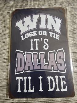Dallas Cowboys Metal Sign
