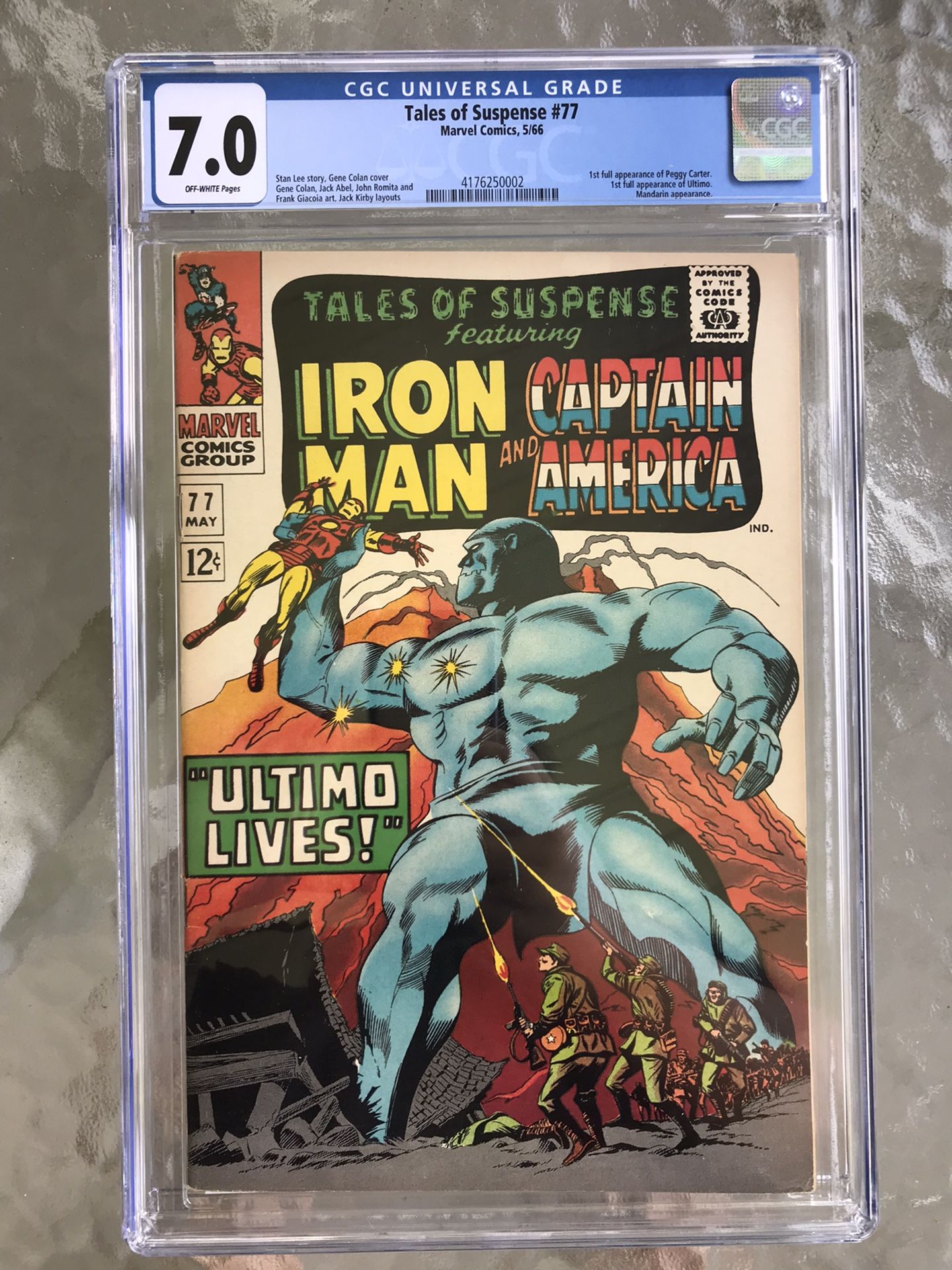 Tales Of Suspense #77 (1966) CGC 7.0 — 1st Full Apps Of Peggy Carter & Ultimate