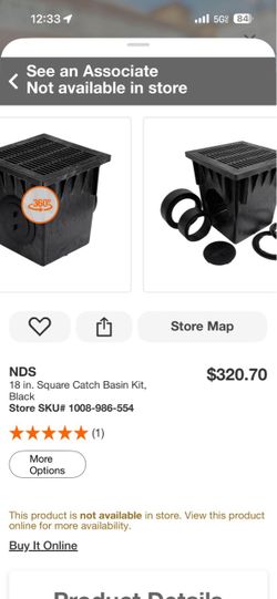 Catch drain basins 18” x 18”