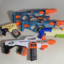 *FOR PARTS* Lot of 5 nerf guns select ultra super soaker elite 2.0 eagle point