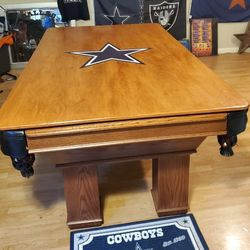 7ft Golden West Pool Table With A Wood Top