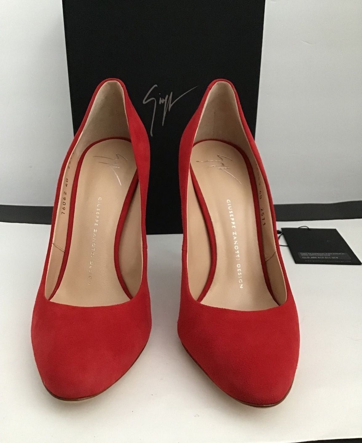 GIUSEPPE ZANOTTI Women's Bimba 110 High-Heel Pumps Suede Red size EU 40/ US 9.5