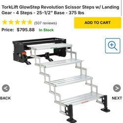 Torklift Glow Step For Rv With Landing 3 Steps 