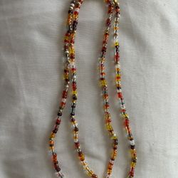 Handmade Beaded Necklace, Doubles As A Bracelet $40