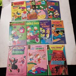 Vintage Walt Disney Gold Key and Whitman Comic Books - Lot of 11