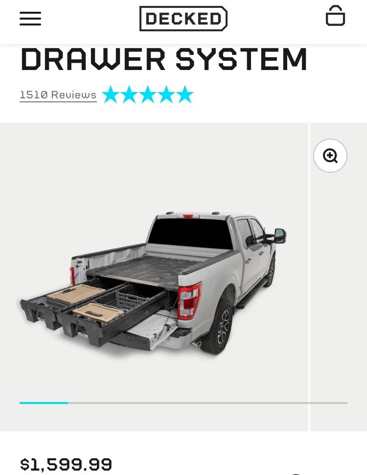 New In Box Decked Drawer System For 2005-2018 Toyota Tacoma Long Bed 