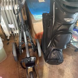 Golf Bag And Cart 