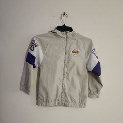 NBA "Rainy Day" Los Angeles Lakers licensed windbreaker jacket, size 7/8.