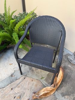Black Wicker Outdoor Patio Chair