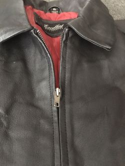 Black Faux Leather Jacket size XL