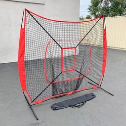 New in box $55 Baseball & Softball Practice Hitting & Pitching 7x7’ Net with Bow Frame, Carry Bag