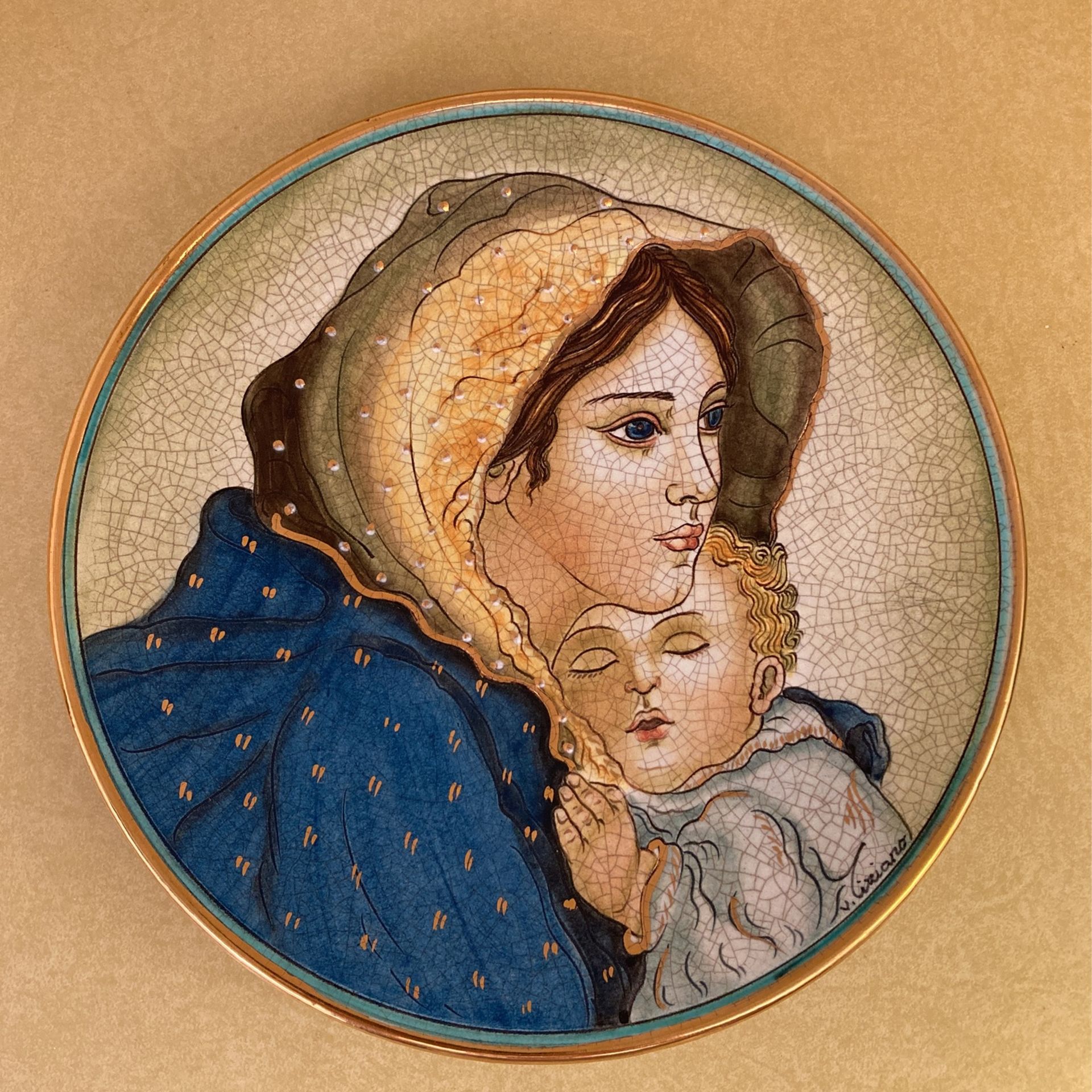 Veneto Flair 1972 “Mother And Child” Collector’s Plate