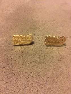 10k name plate earrings "Alex"