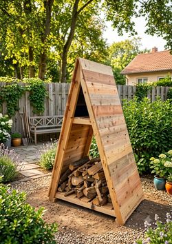A-Frame Cedar Firewood Storage Shed
30"W x 48"L x 78"T