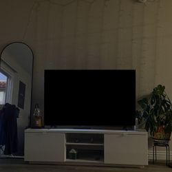 Ikea TV unit, high gloss white, 63x16 1/2x17 3/4 "