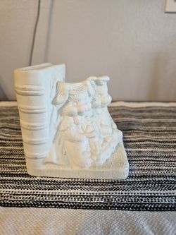 Vintage Reading Bunny Couple Bookend