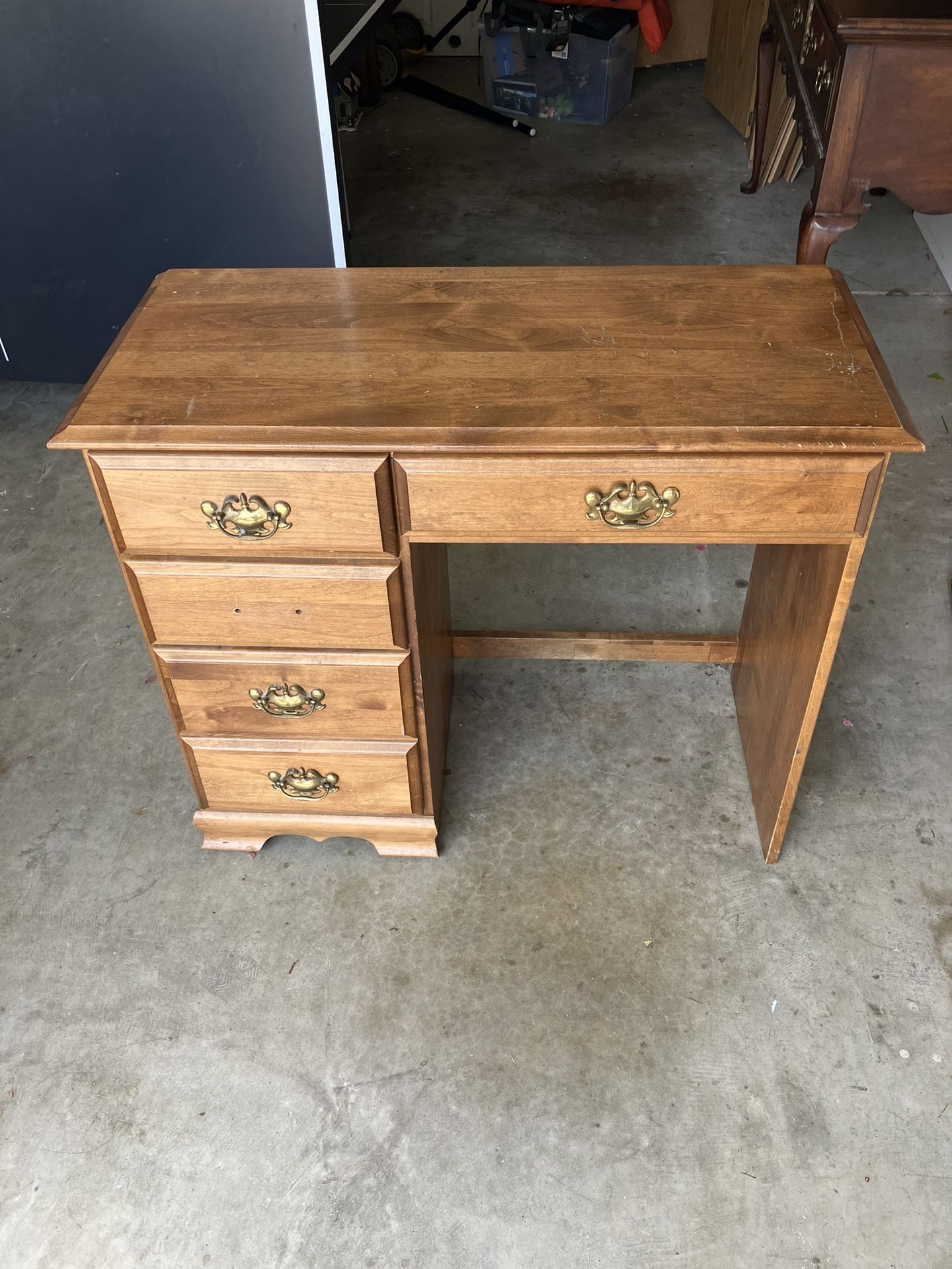 4 DRAWER WOOD DESK