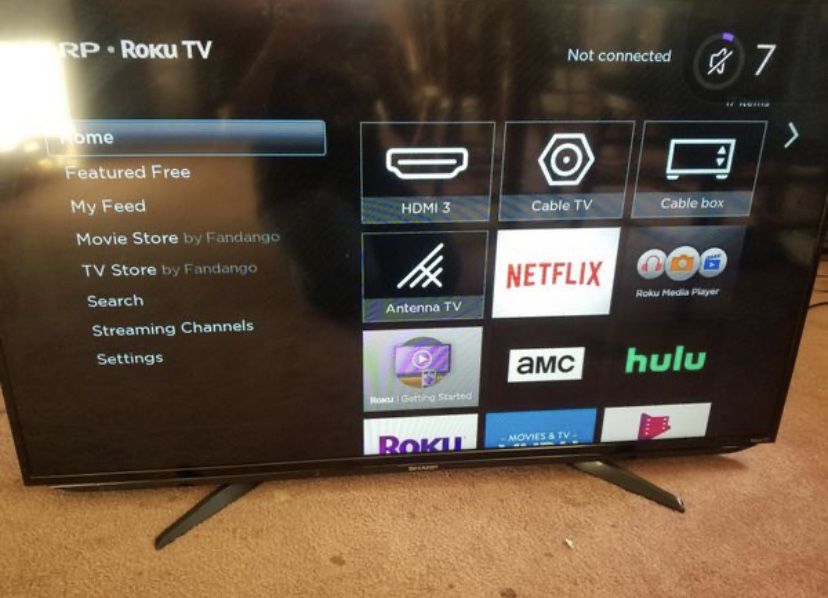 Sharp 43 inch smart TV, Roku Tv no