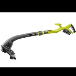 RYOBI Battery Powered Cordless String Trimmer & Edger, 18-Volt, 1.3 Ah, Includes 10-inch Cut Width, 1 Hour Charge, Compatible with all RYOBI ONE+ Tool