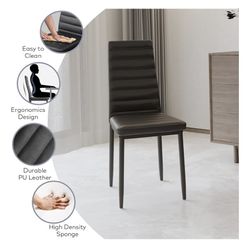 TB40CB Dining Chairs Set for 4 Person, PU Leather Modern Chairs only