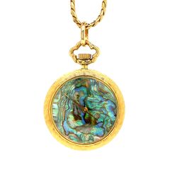 Concord 18K Gold And Mother Of Pearl Openface Pocketwatch