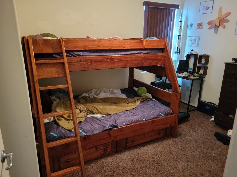 Cherry Wood Bunk Bed