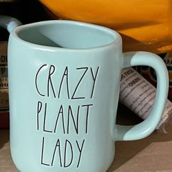 Rae Dunn Crazy plant lady mug