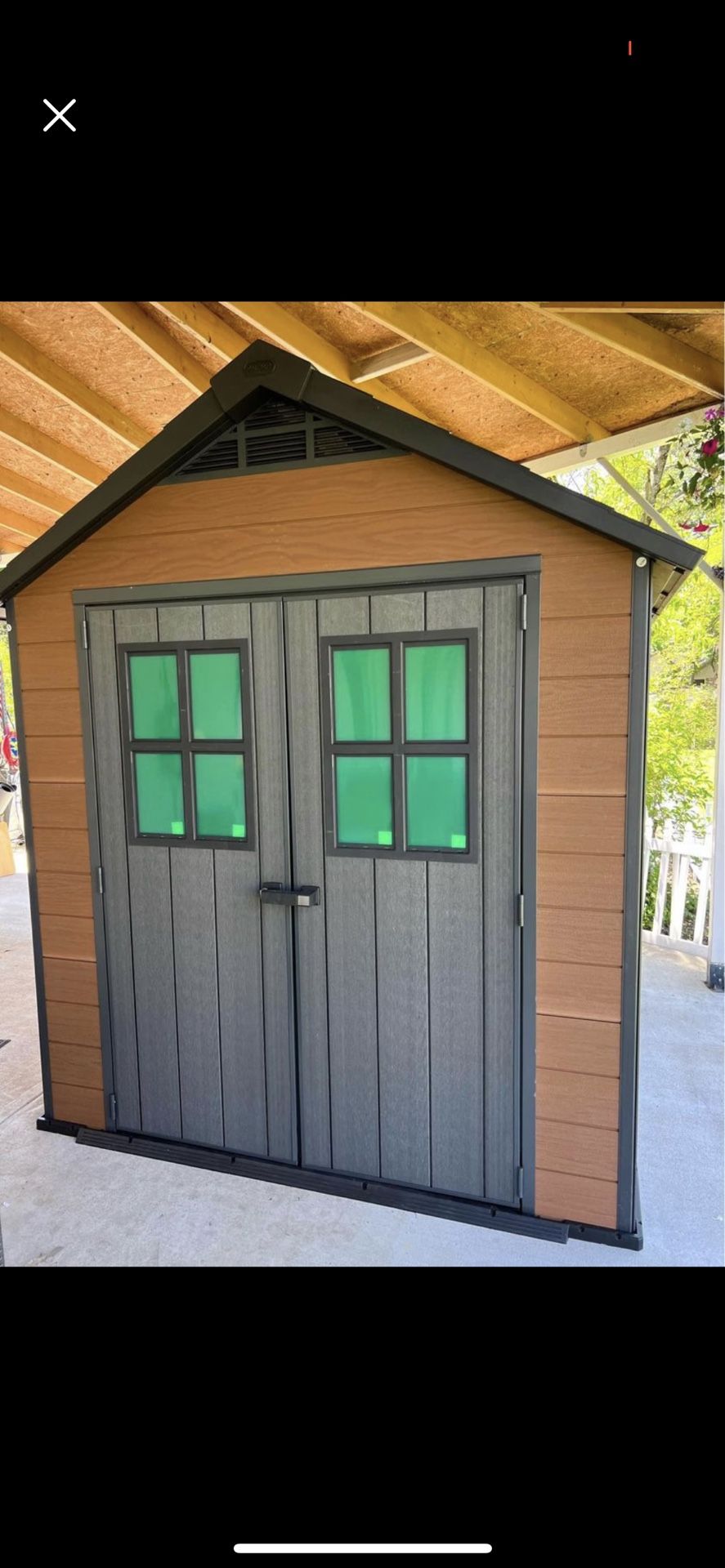 Outdoor storage shed 7.5x7