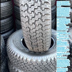 SET OF FOUR USED TIRES ALMOST NEW 235/75/15 GOOD YEAR 