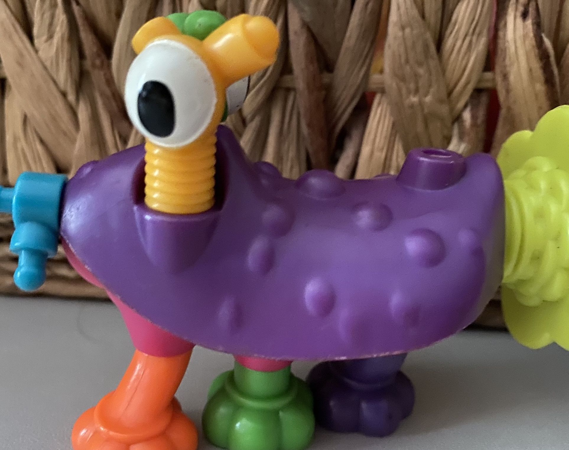 1996 Mattel Inc. Caterpillar Kids Colorful Toy 4.5”L