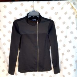 The Base Black Stretchy Zip Jacket Wm S