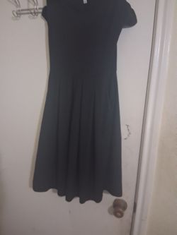 Woman black dress