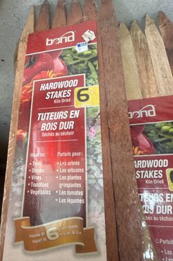 Bond 6 ft Hardwood Garden Stakes – Pack of 6, 3 sets