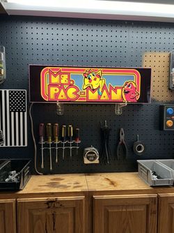 Ms. Pac-Man Arcade Marquee Sign