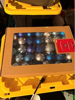 Blue & silver ornaments