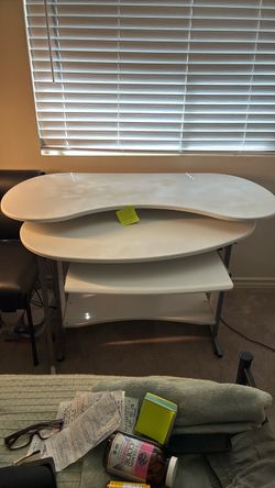 3 piece white desk