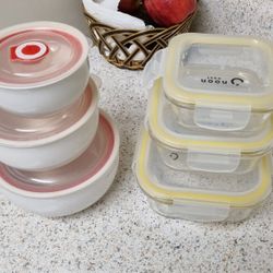 Glass Storage Microwavable Containers