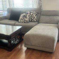 Recliner Couch And Lift up Table 
