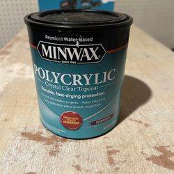 32oz Minwax Polycrylic Crystal Clear Topcoat Clear Satin
