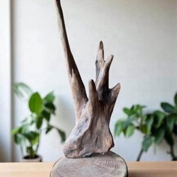 Handmade Natural Driftwood Sculpture Rustic Driftwood Decor Lake House Cabin