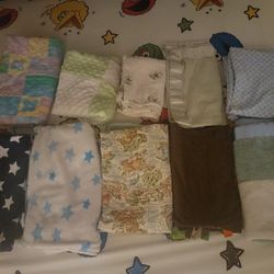 Baby Blankets Lot Of 10