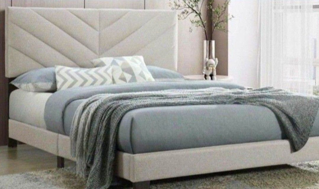 QUEEN Size Bed Frame Platform Bed Box Sealed Cama Nueva Y colchón