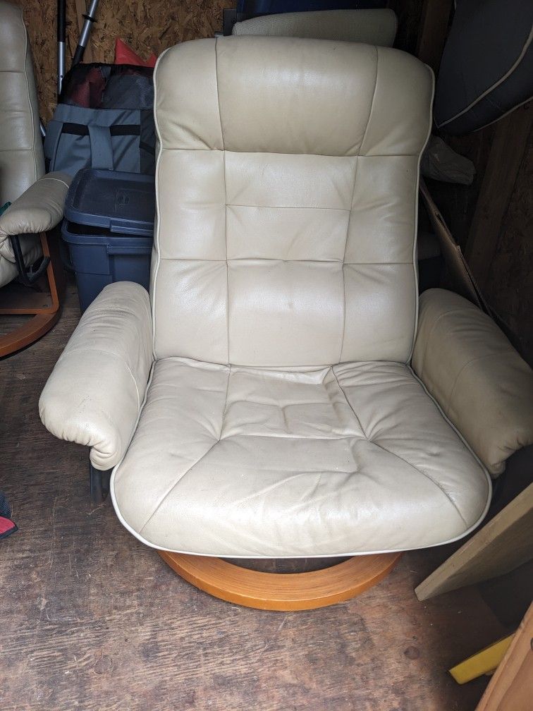 Cream Recliners - Both For $50