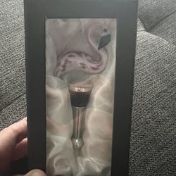 Glass Flamingo Wine Stopper