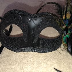 Mask With Peacock Feathers 